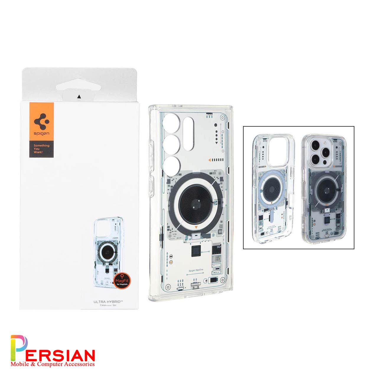 قاب گوشی سامسونگ S24 الترا طرح Neo One اسپیگن Spigen Ultra Hybrid Neo One (MagFit) Samsung S24 Ultra