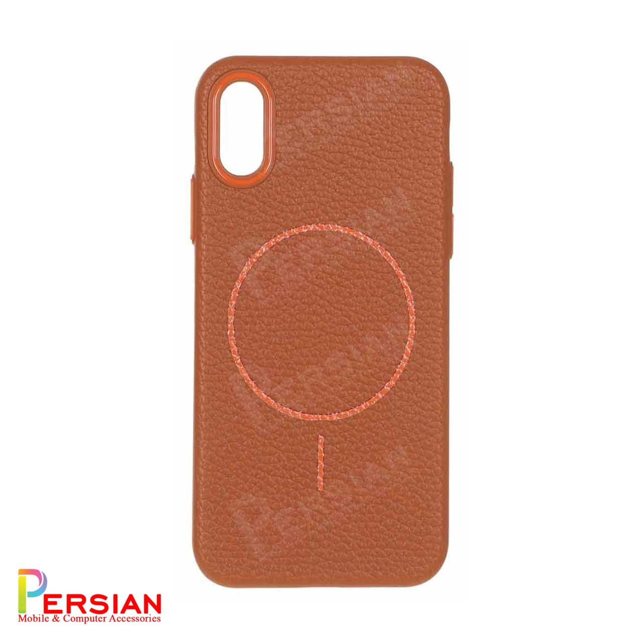 قاب گوشی آیفون ایکس چرمی نرم برند مجیک ماسک با مگ سیف Leather Soft iPhone X/Xs