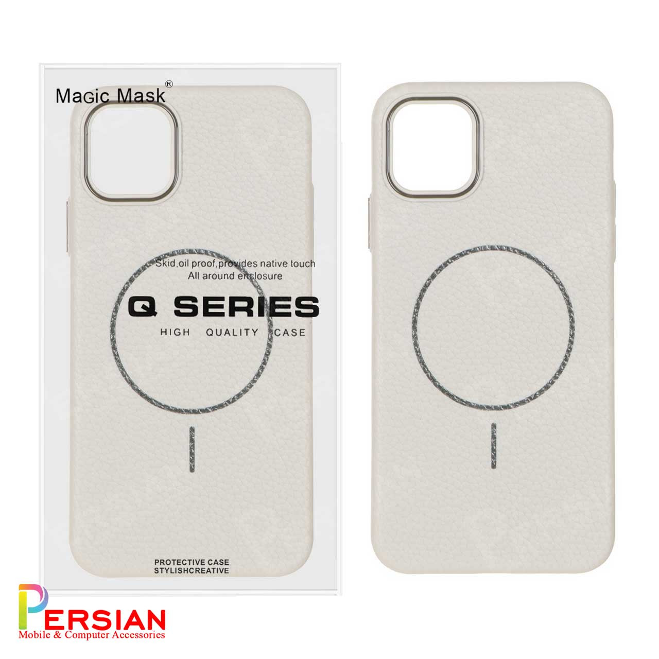 قاب گوشی آیفون 11 پرومکس چرمی نرم برند مجیک ماسک با مگ سیف Leather Soft iPhone 11 Pro Max