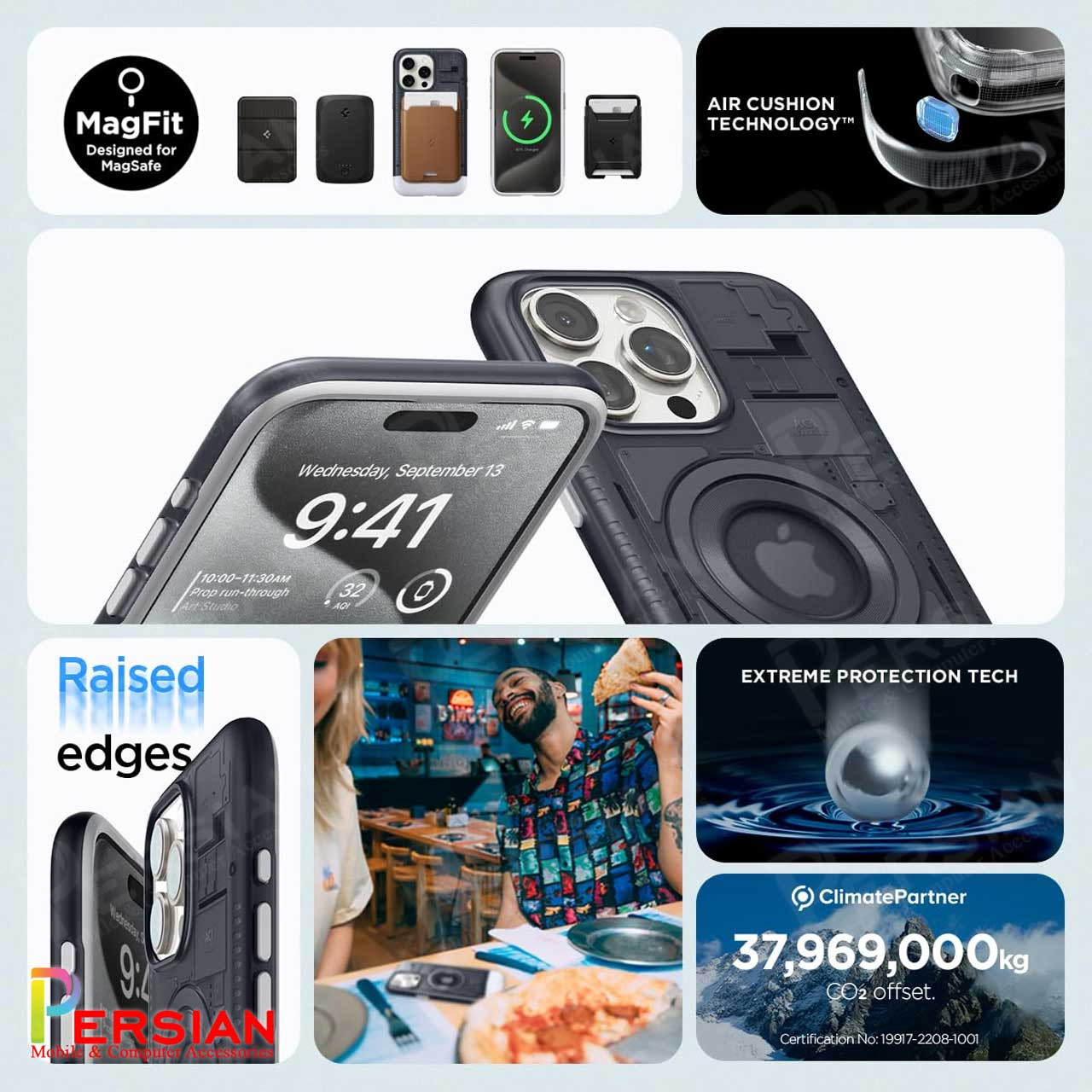 قاب آیفون 15 پرومکس طرح کلاسیک C1 اسپیگن Spigen Classic C1 IPhone 15 Pro Max