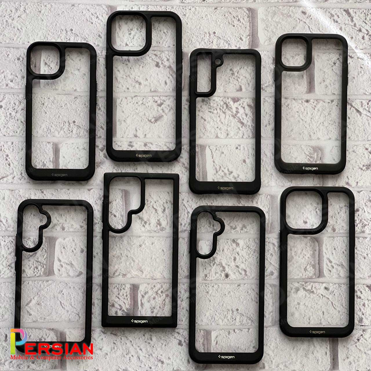 قاب گوشی شیائومی نوت 14 4G اسپیگن مدل دور مشکی شفاف لنز برجسته Spigen Black TPU Clear Case Xiaomi Redmi Note 14 4G