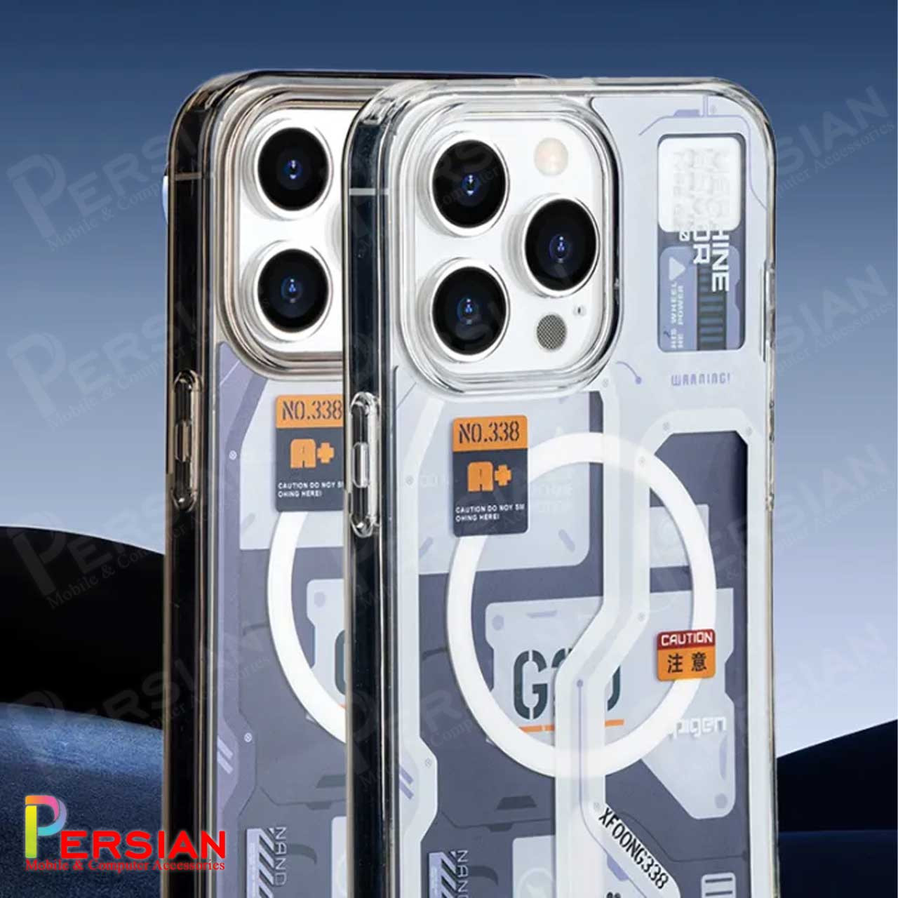 قاب آیفون 14 پرومکس برند اسپیگن مدل G20 طرح تکنولوژی با مگ سیف Spigen G20 for iPhone 14 Pro Max