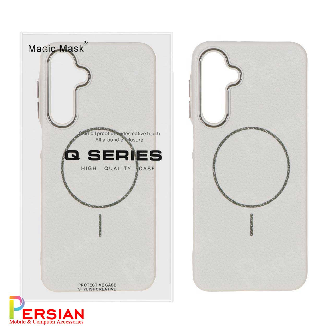 قاب گوشی سامسونگ A26 چرمی نرم برند مجیک ماسک با مگ سیف Leather Soft Samsung A26