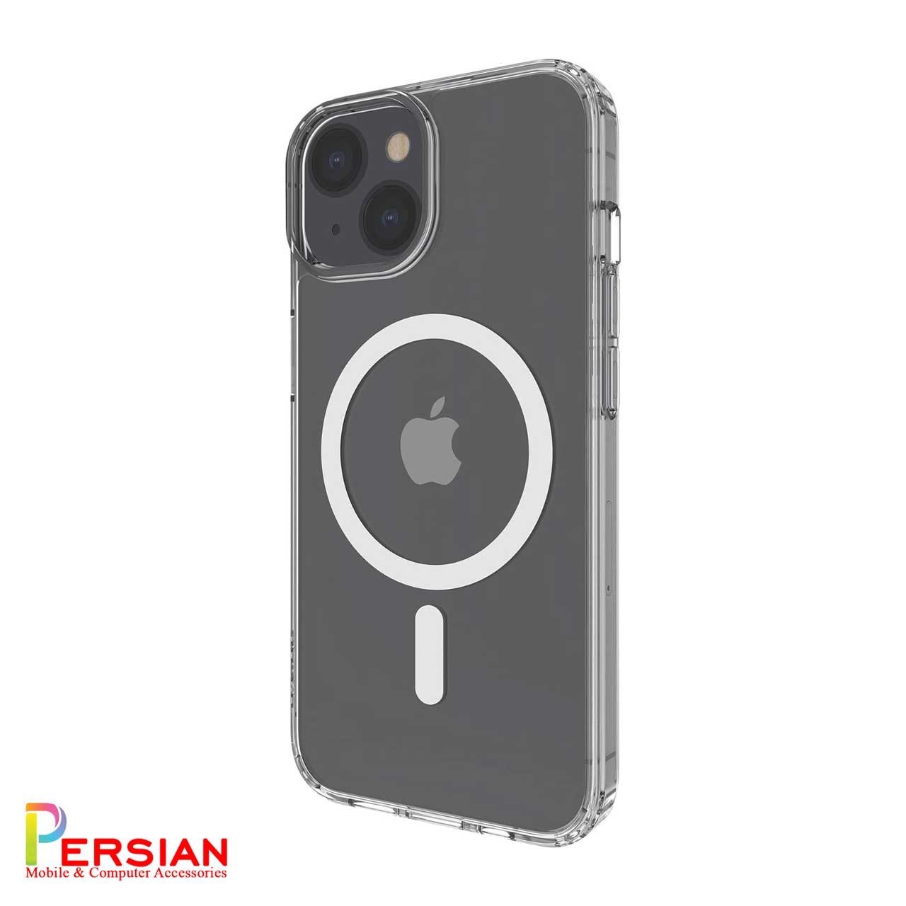 قاب شفاف گوشی آیفون 14 برند بلکین با مگ سیف و دکمه و رینگ متال Belkin For IPhone 114