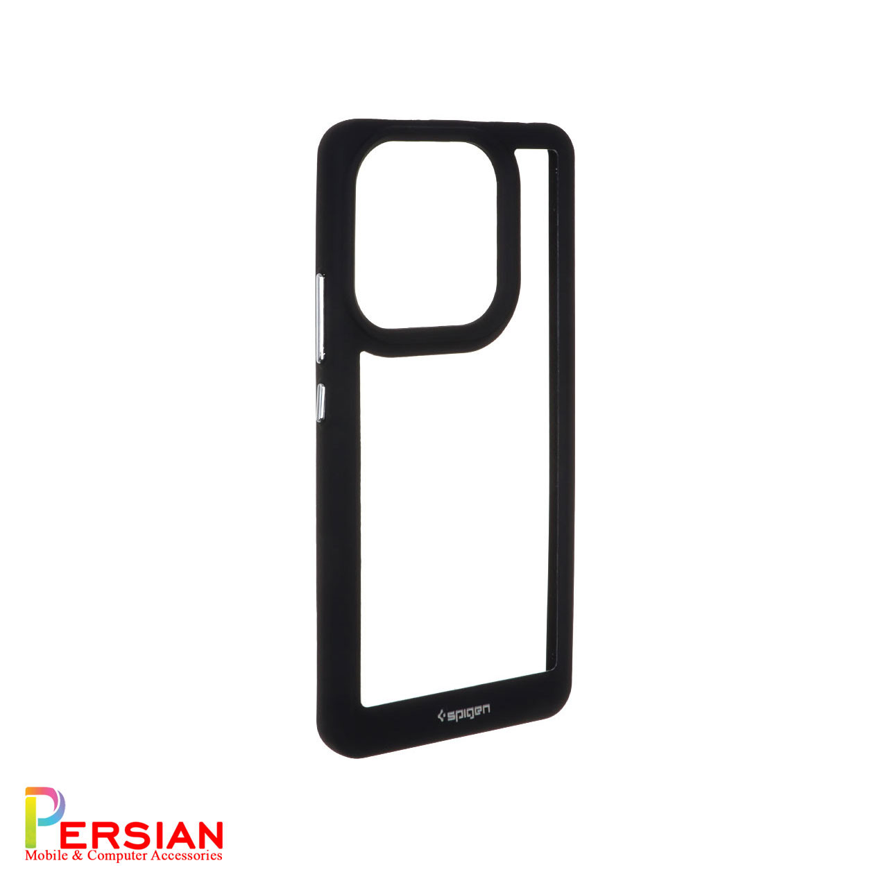 قاب گوشی شیائومی نوت 14 4G اسپیگن مدل دور مشکی شفاف لنز برجسته Spigen Black TPU Clear Case Xiaomi Redmi Note 14 4G