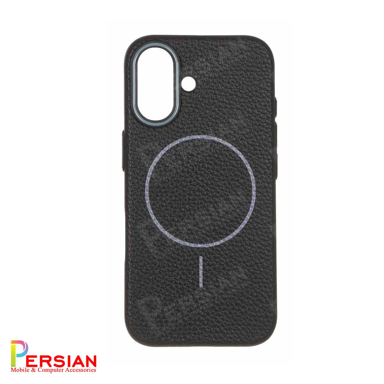 قاب گوشی آیفون 16 چرمی نرم برند مجیک ماسک با مگ سیف Leather Soft iPhone 16