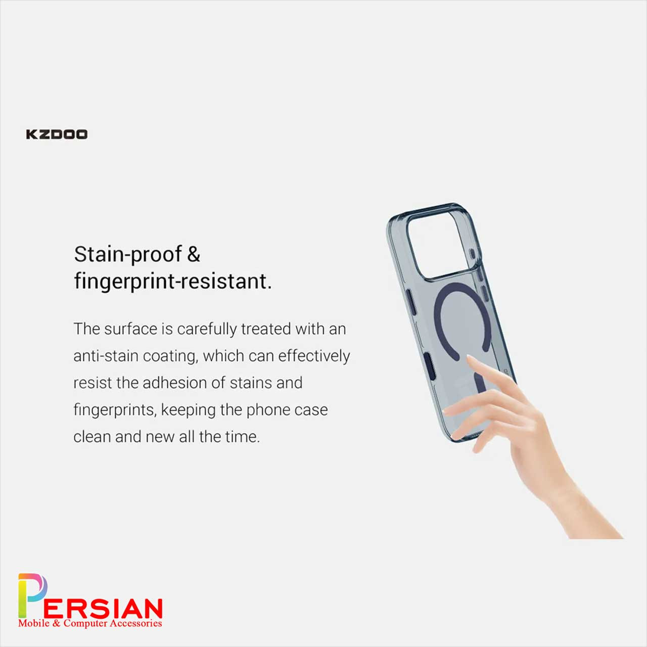 قاب شفاف مگ سیف کی دوو Apple iPhone 17 مدل KDOO (KZDOO) Magsafe Iceguard