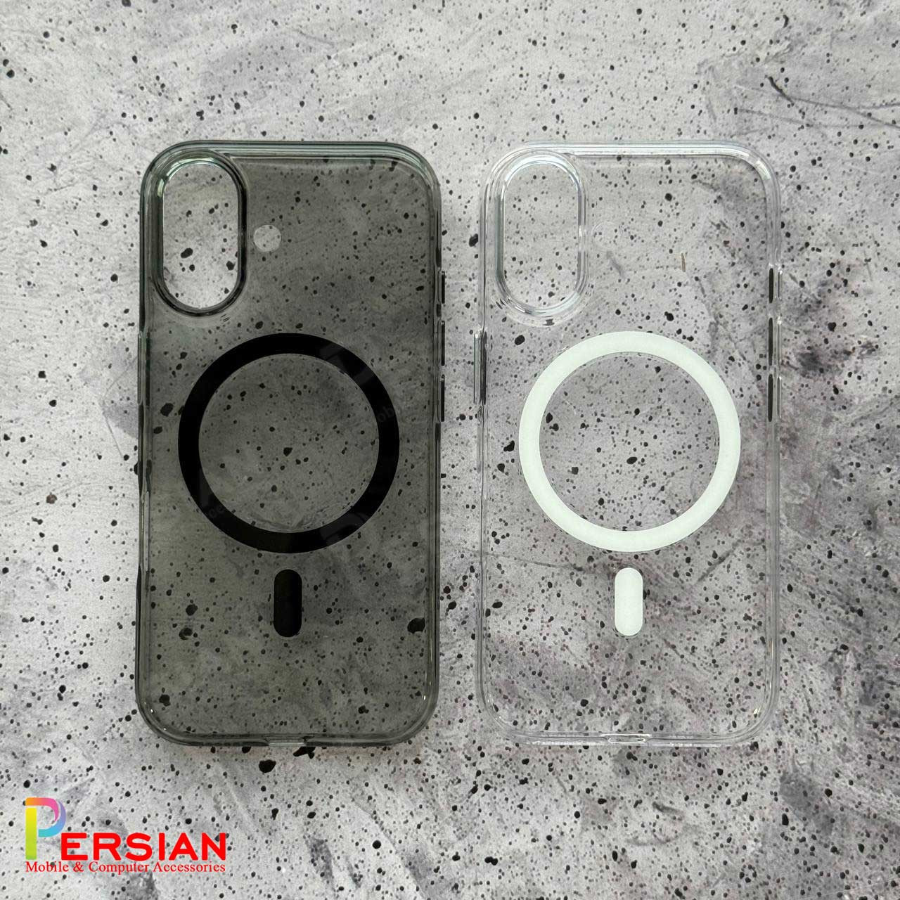 قاب گوشی آیفون 17 پرومکس تمام شفاف کریستالی با مگ سیف مدل آیرون مجیک Magic Mask Iron Magic iPhone 17 Pro Max
