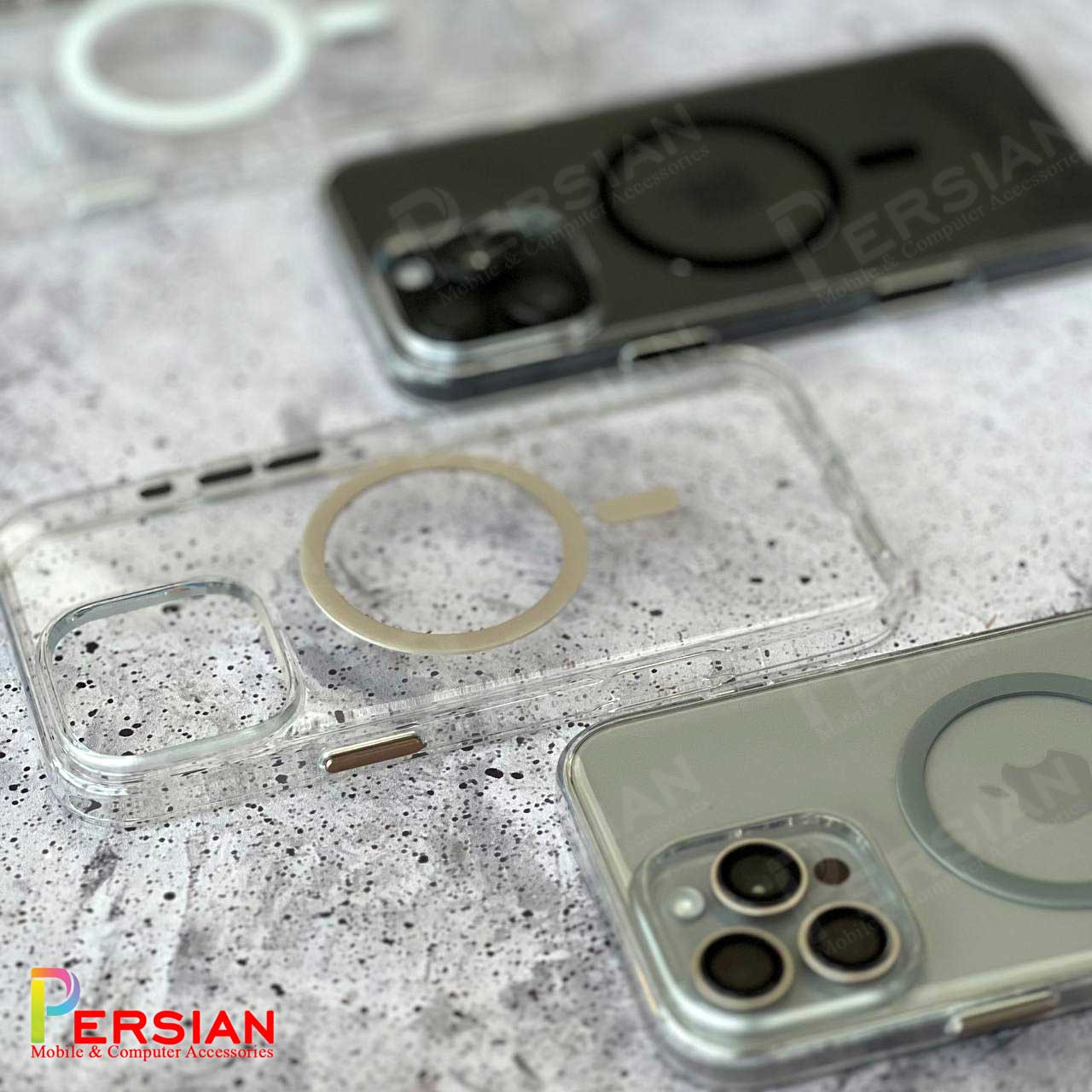 قاب گوشی آیفون 16 تمام شفاف PC با مگ سیف مدل آیرون مجیک 16 Magic Mask Iron Magic iPhone
