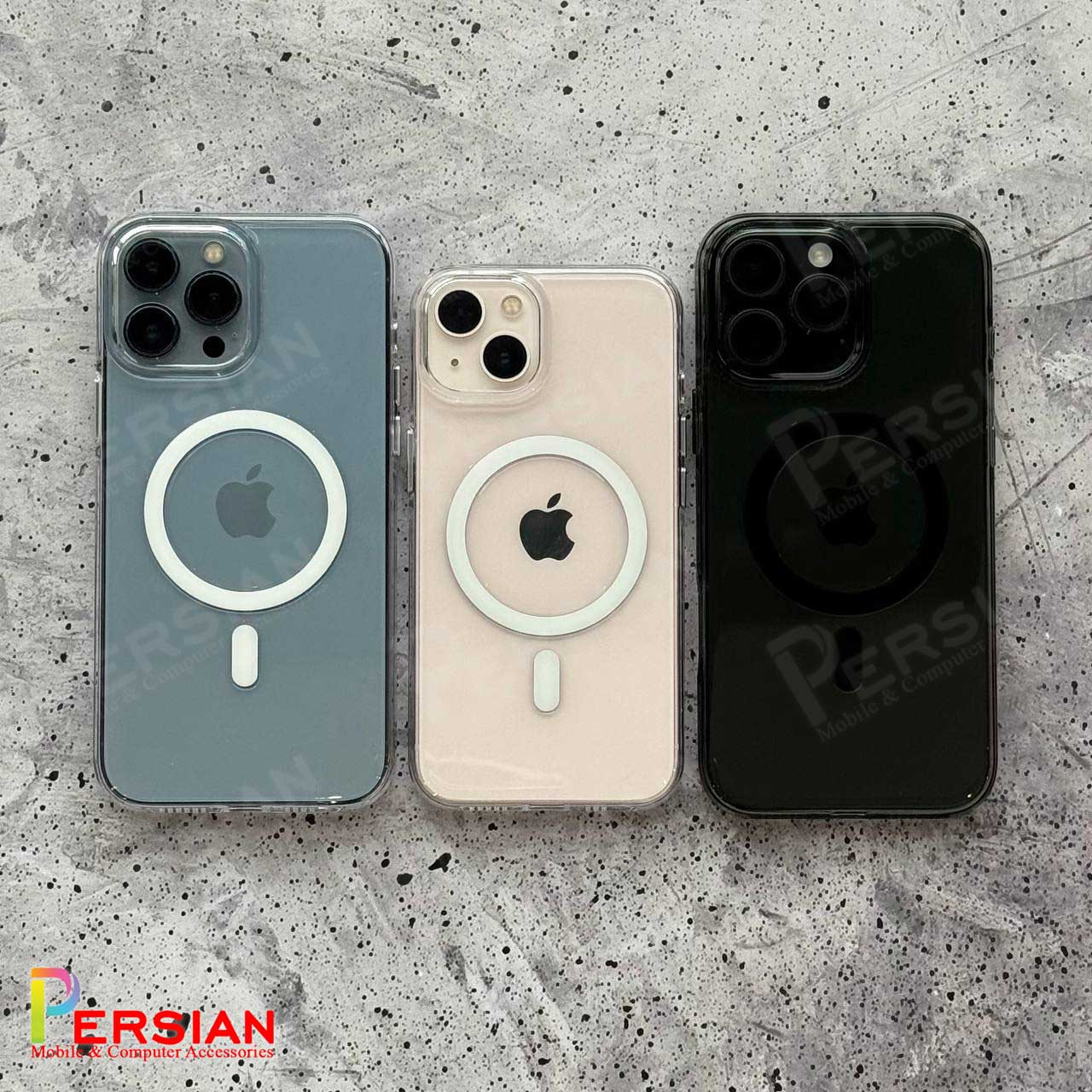 قاب گوشی آیفون 13 پرو تمام شفاف PC با مگ سیف مدل آیرون مجیک Magic Mask Iron Magic iPhone 13 Pro
