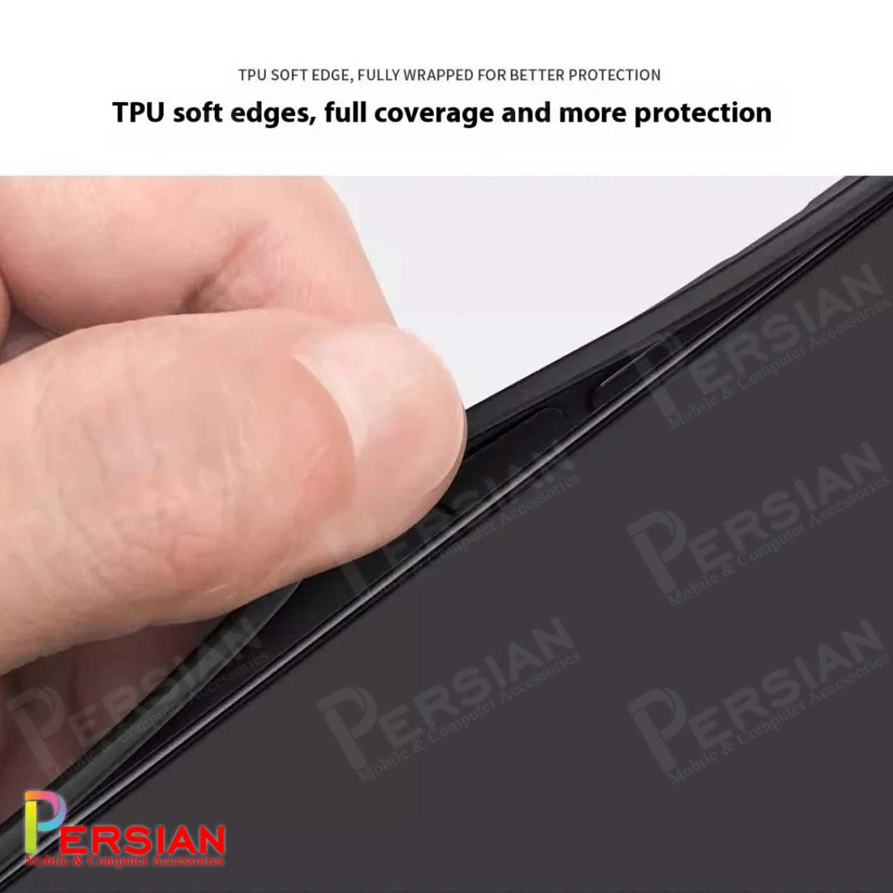 قاب گوشی آیفون 13 طرح فیبر کربن مگ سیف استند شو برند مجیک ماسک Fiber Carbon Magic Mask Case iPhone 13