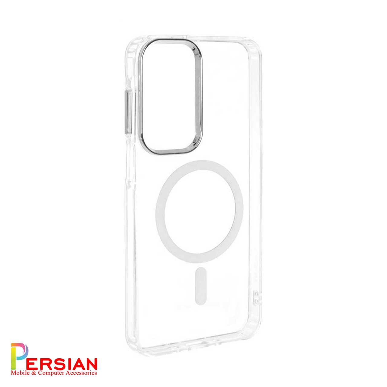 قاب شفاف گوشی سامسونگ S21 الترا برند بلکین با مگ سیف و دکمه و رینگ متال Belkin For Samsung S21 Ultra