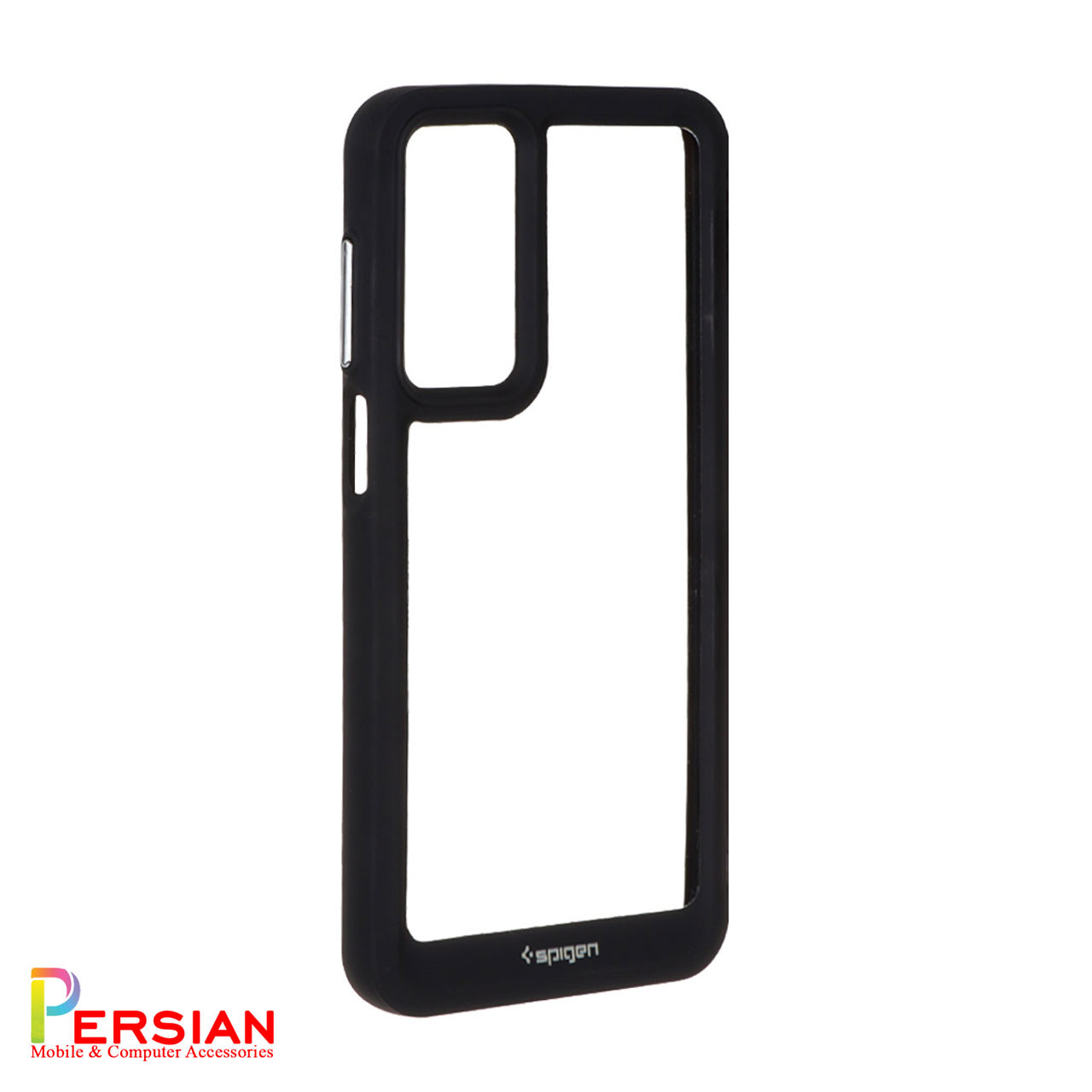 قاب سامسونگ A16 اسپیگن مدل دور مشکی شفاف لنز برجسته Spigen Black TPU Clear Case Samsung A16