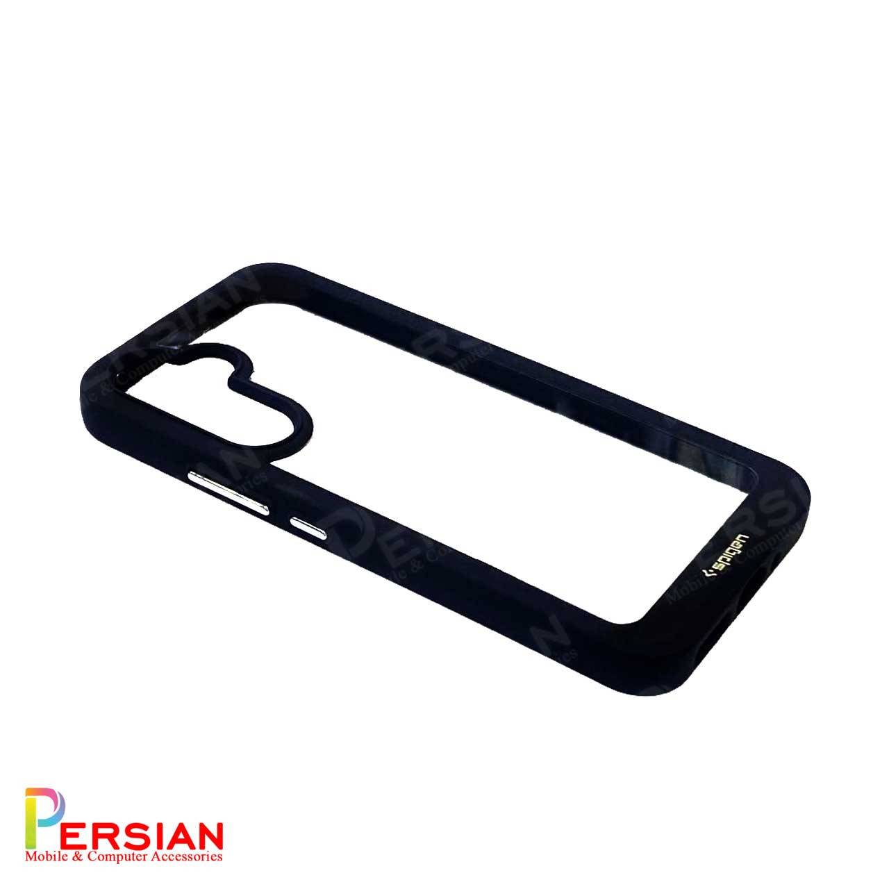 قاب سامسونک A24  اسپیگن مدل دور مشکی شفاف لنز برحجسته  Spigen Black TPU Clear Case Samsung A24