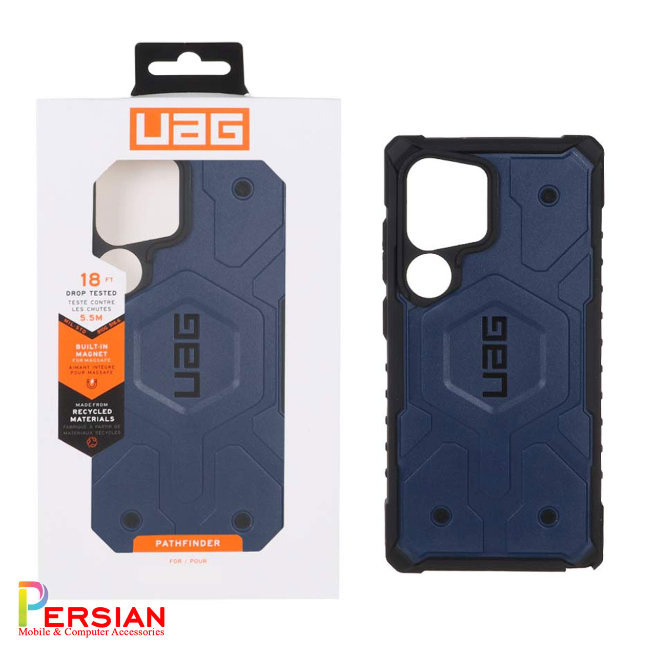 قاب ضد ضربه سامسونگ S25 الترا با مگ سیف برند UAG مدل Pathfinder Galaxy S25 Ultra