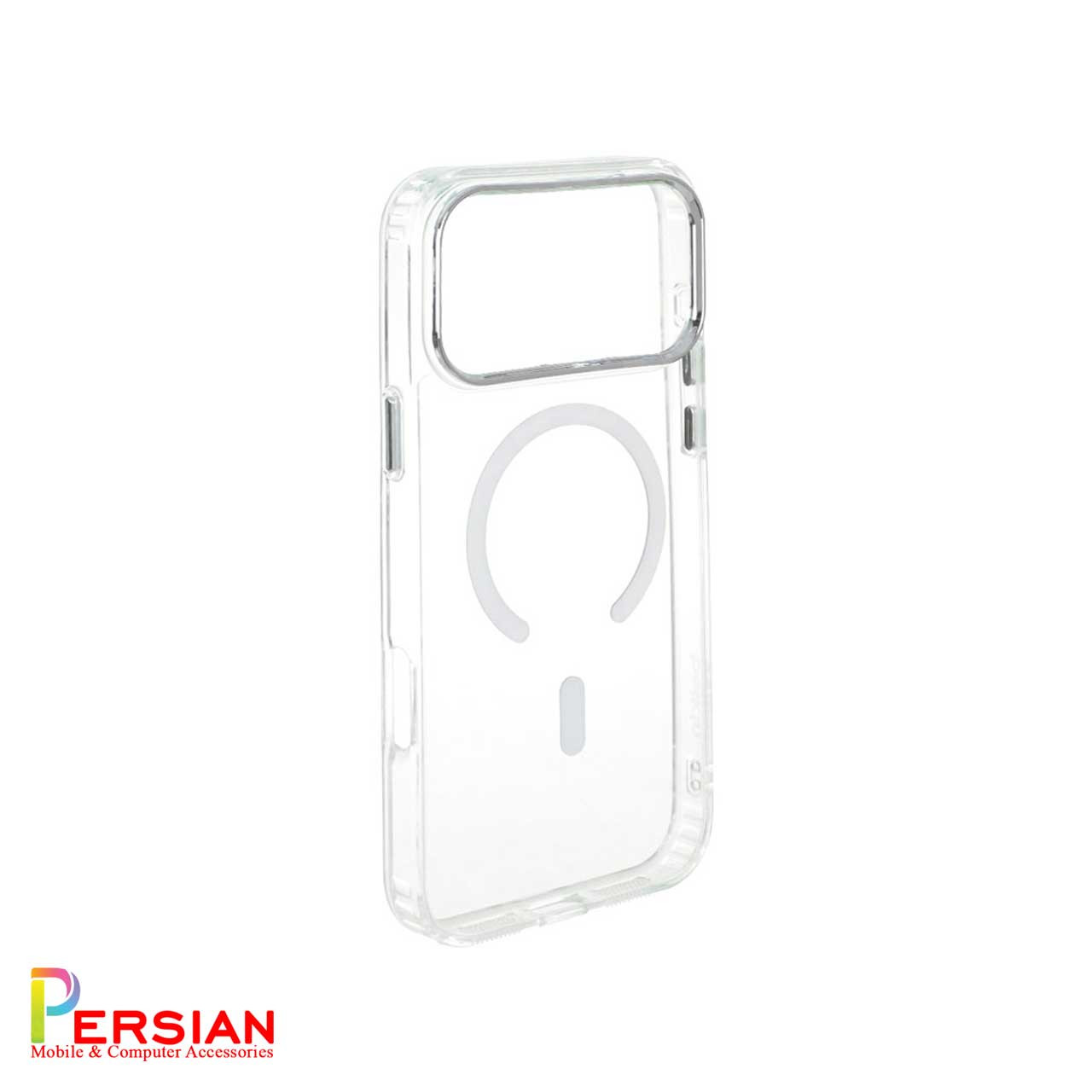 قاب شفاف گوشی آیفون 17 پرو برند بلکین با مگ سیف و دکمه و رینگ متال Belkin For IPhone 17 Pro