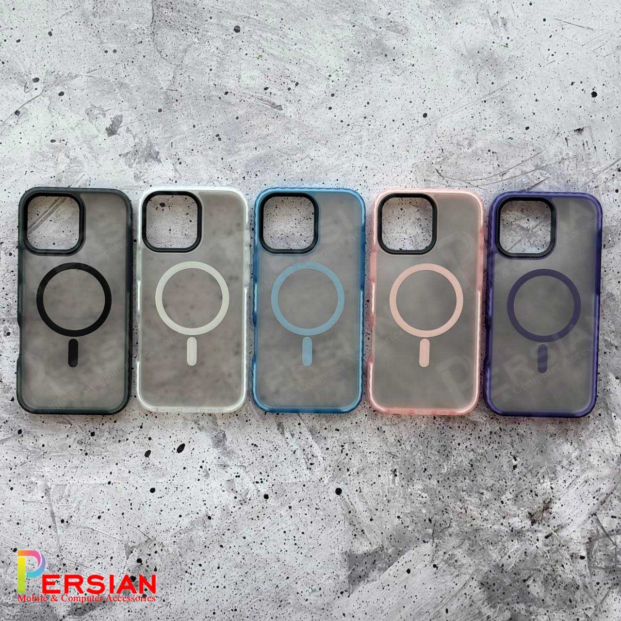 قاب گوشی آیفون 12 پرو پشت مات مگ سیف دور سیلیکونی مجیک ماسک Magic Mask iPhone 12 Pro