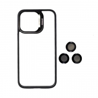 قاب آیفون 12 و 12 پرو لنز آلومینیومی استندشو  با ست محافظ لنز رینگی اسون کیس EasonCase IPhone 12 / 12 Pro