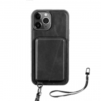 قاب چرمی آیفون 14 پرو جرلاکس با بند و جای کارت استندشو Gerlax Leather Case IPhone 14 Pro