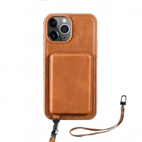 قاب چرمی آیفون 13 جرلاکس با بند و جای کارت استندشو Gerlax Leather Case IPhone 13