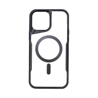 قاب آبفون 15 پرومکس برند New Zone پشت شفاف دور اکرلیک با مگ سیف New Zone IPhone 15 Pro Max