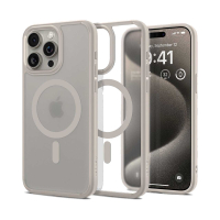 قاب آیفون 12 برند اسپیگن شفاف دور رنگی با مگ سیف و محافظ اسپیکر Spigen Ultra Hybrid (MagFit) iPhone 12