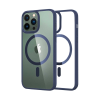 قاب آیفون 12 پرو برند اسپیگن شفاف دور رنگی با مگ سیف و محافظ اسپیکر Spigen Ultra Hybrid (MagFit) iPhone 12 Pro