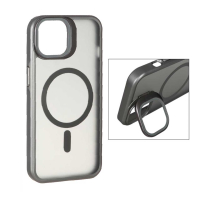 قاب گوشی آیفون 13 مات لنز شیشه ای استند شو با مگ سیف مجیک ماسک