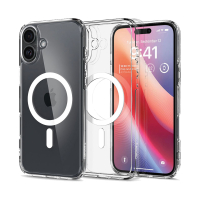 قاب گوشی آیفون ۱6 تمام شفاف با مگ سیف برند اسپیگن Spigen Ultra Hybrid (MagFit)Case iPhone 16