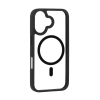 قاب گوشی آیفون ۱6 دور مشکی پشت شفاف با مگ سیف برند اسپیگن Spigen Ultra Hybrid (MagFit)Case iPhone 16