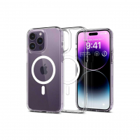 قاب آیفون 15 برند اسپیگن با مگ سیف Spigen Crystal Hybrid Mag Case iPhone 15